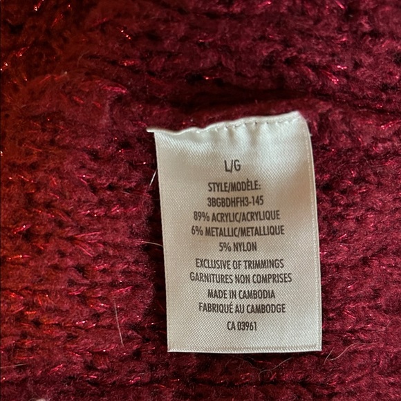 Elegant Burgundy Cowl Neck Sweater - Picture 8 of 9